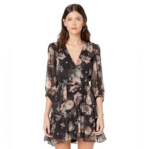 All Saints Floral Wrap “Eden” Dress